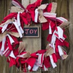 Christmas Rag Wreath and Ornament from Marty's Musings
