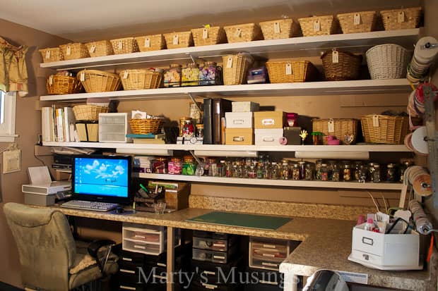 Craft Room Storage from Marty's Musings :: OrganizingMadeFun.com