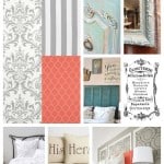 Gray and Coral Bedroom Inspiration - Marty's Musings