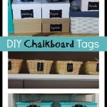 Organize with DIY Chalkboard Tags - Marty's Musings