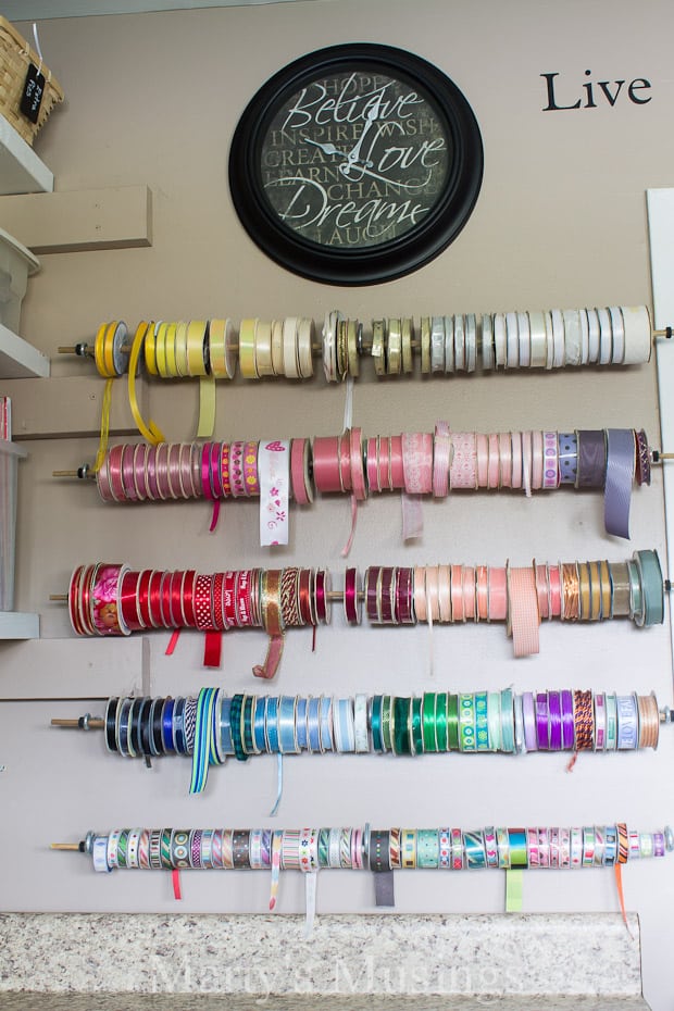 Ribbon Organization and Storage - Marty's Musings :: OrganizingMadeFun.com