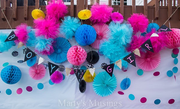 Baby Gender Reveal Party and Free Printables - Marty's Musings