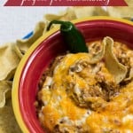 This easy Mexican Taco Dip recipe is perfect for parties, sports events and even potluck dinners. This easy throw together recipe from Marty's Musings will be a favorite with family and friends.