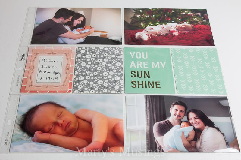 Using pocket pages and precut cards you can simplify your family memory keeping with these easy family scrapbook ideas using Jen Hadfield's Home+Made Kit.