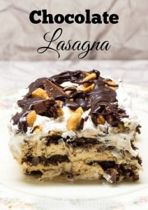 Chocolate Lasagna with Peanut Butter Cups Recipe