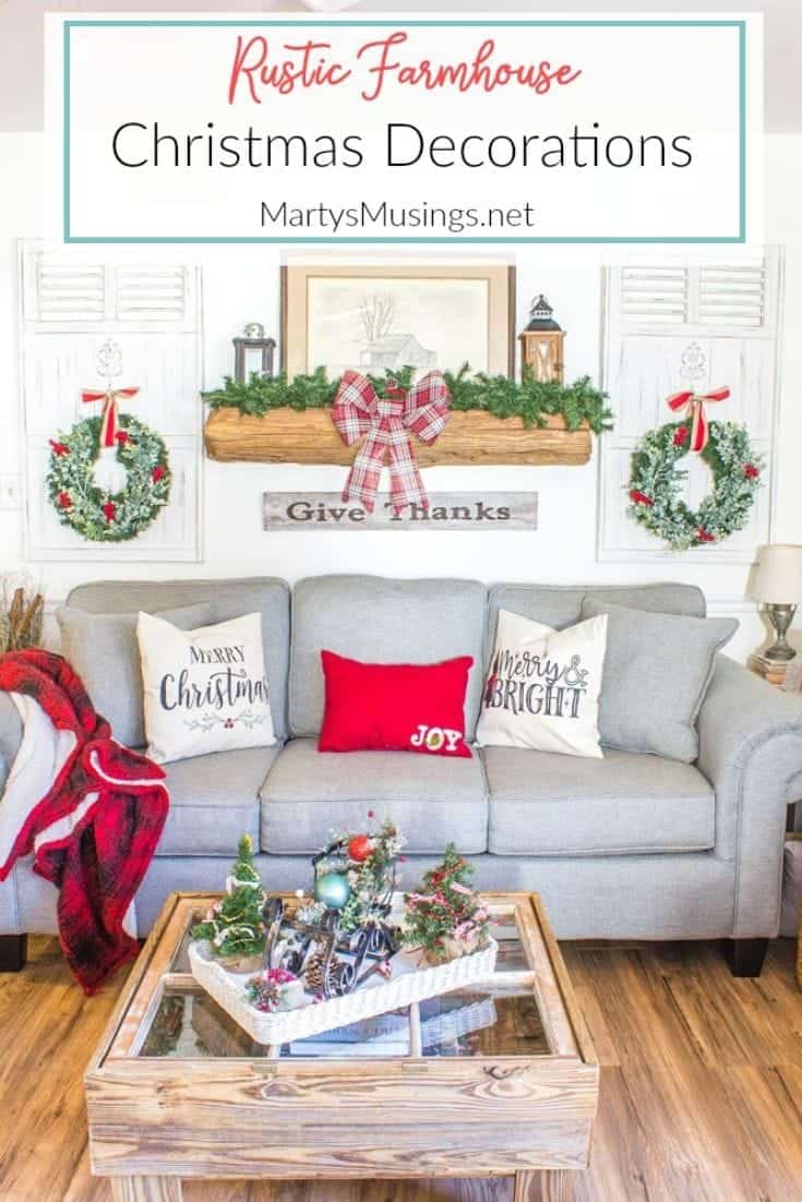 Rustic Farmhouse Christmas Decorations - Marty's Musings